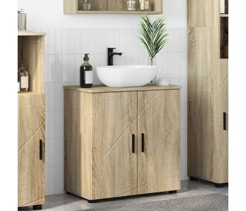 Vannas Istabas Skapītis Ar Durvīm Sonomas Ozola 61 X 35 X 64 Cm Vidaxl