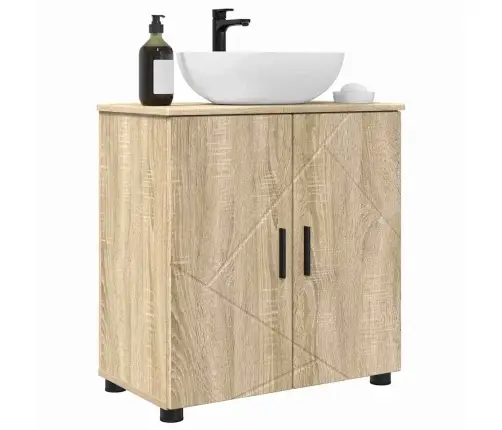 Vannas Istabas Skapītis Ar Durvīm Sonomas Ozola 61 X 35 X 64 Cm Vidaxl