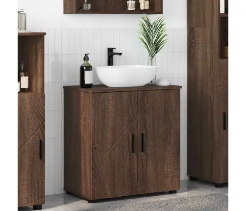 Vannas Istabas Skapītis Brūna Ozolkoka 61 X 35 X 64 Cm Vidaxl