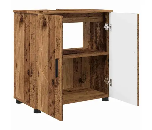 Vannitoa Kapp Vana Puit 61 X 35 X 64 Cm Tehispuit & Metall