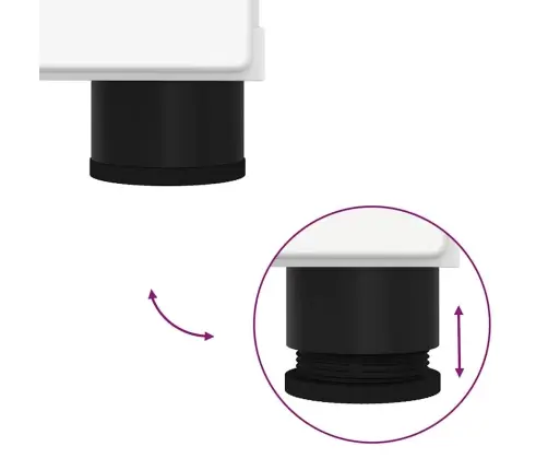 Vannitoa Kapp Uksega Valge 76,5 X 35 X 64 Cm Tehispuit & Metall