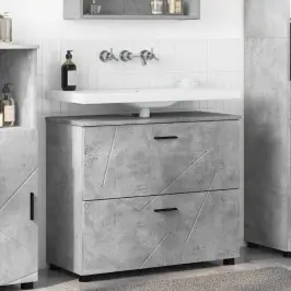 Vannas Istabas Skapītis Betona Pelēks 76,5 X 35 X 64 Cm Vidaxl