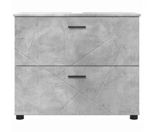 Vannas Istabas Skapītis Betona Pelēka 76.5 X 35 X 64 Cm Vidaxl