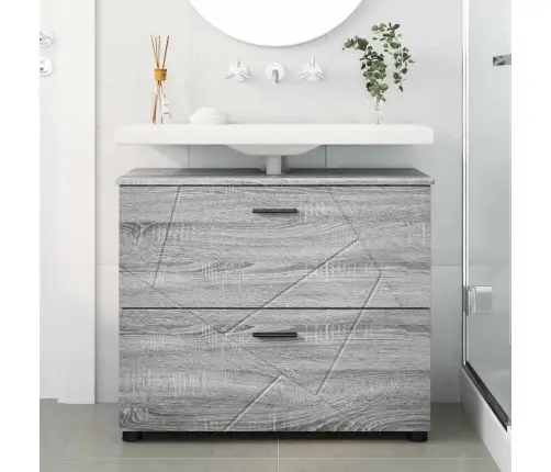 Vannitoa Kapp Hall Sonoma 76,5 X 35 X 64 Cm Tehispuit & Metall