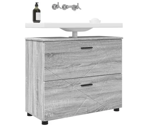 Vannitoa Kapp Hall Sonoma 76,5 X 35 X 64 Cm Tehispuit & Metall