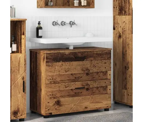 Vannitoa Kapp Vana Puit 76,5 X 35 X 64 Cm Tehispuit & Metall