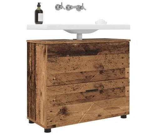 Vannitoa Kapp Vana Puit 76,5 X 35 X 64 Cm Tehispuit & Metall