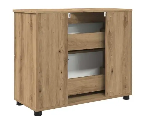 Vannas Istabas Skapītis Amatnieku Ozola 76.5 X 35 X 64 Cm Vidaxl