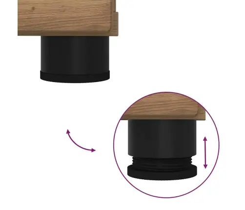 Vannas Istabas Skapītis Amatnieku Ozola 76.5 X 35 X 64 Cm Vidaxl