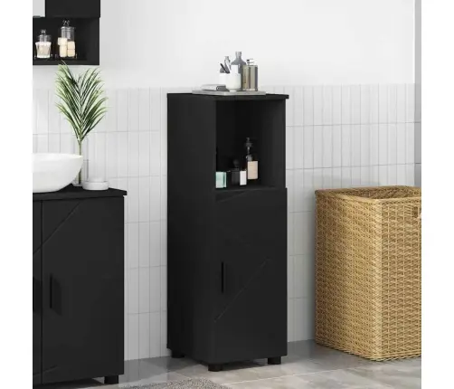 Vannas Istabas Skapītis Melna 30 X 35 X 95 Cm Inženierijas Koks Vidaxl