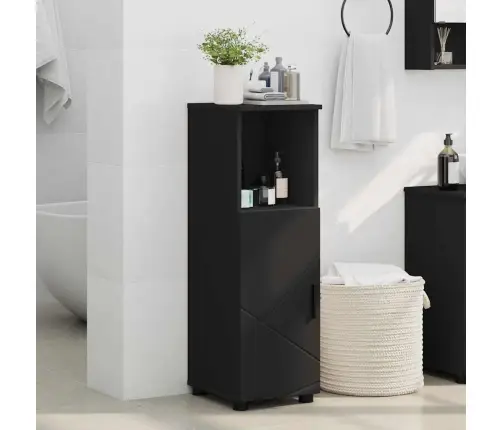 Vannas Istabas Skapītis Melna 30 X 35 X 95 Cm Inženierijas Koks Vidaxl