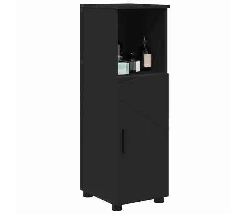 Vannas Istabas Skapītis Melna 30 X 35 X 95 Cm Inženierijas Koks Vidaxl