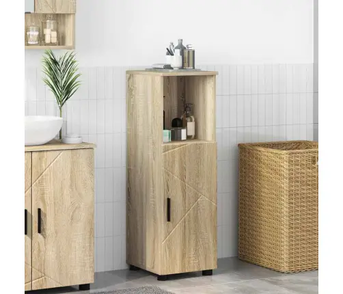 Vannitoa Kapp Riiuliga Sonoma Tamm 30 X 35 X 95 Cm Tehispuit