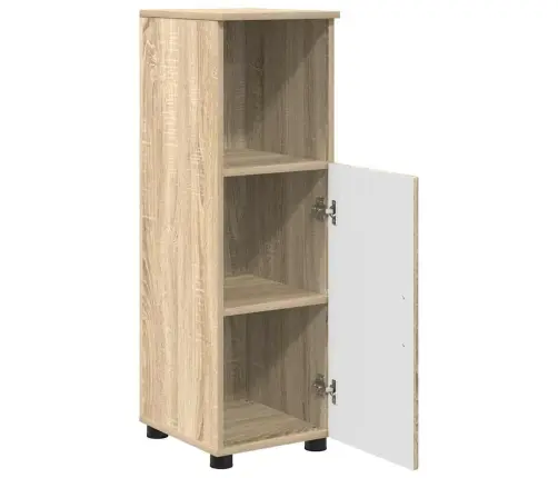 Vannitoa Kapp Riiuliga Sonoma Tamm 30 X 35 X 95 Cm Tehispuit