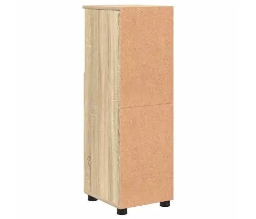 Vannitoa Kapp Riiuliga Sonoma Tamm 30 X 35 X 95 Cm Tehispuit