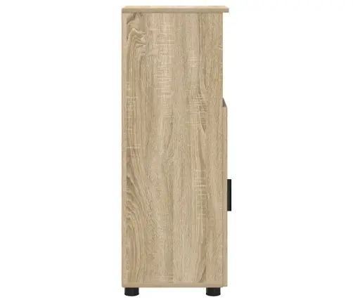 Vannitoa Kapp Riiuliga Sonoma Tamm 30 X 35 X 95 Cm Tehispuit