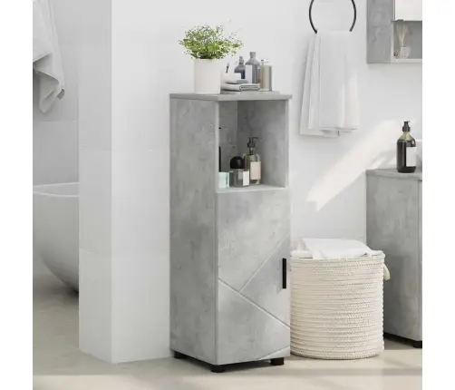 Vannas Istabas Skapītis Ar Durvīm Betona Pelēka 30 X 35 X 95 Cm Vidaxl