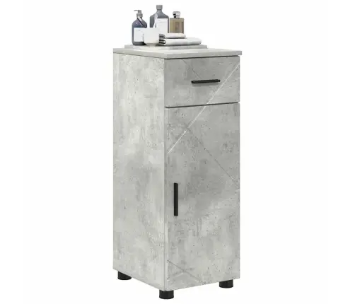 Vannas Istabas Skapītis Ar Durvīm Betona Pelēka 30 X 35 X 80 Cm Vidaxl