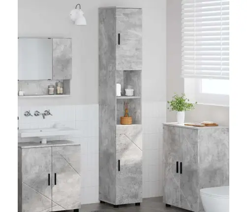 Vannitoa Kapp Betoonhall 30 X 35 X 192 Cm Tehispuit & Metall