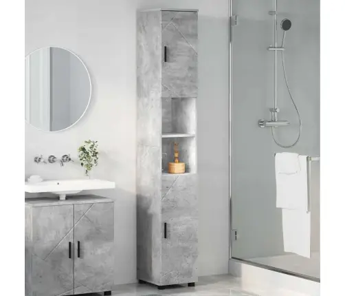 Vannitoa Kapp Betoonhall 30 X 35 X 192 Cm Tehispuit & Metall