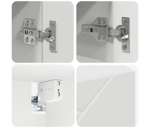 Veidrodžio Spinta Balta 59 X 17 X 55 Cm Apdirbta Mediena