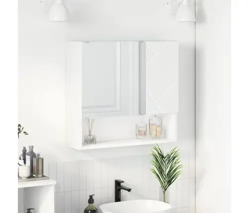 Veidrodžio Spinta Balta 59 X 17 X 55 Cm Apdirbta Mediena