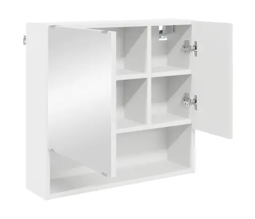 Veidrodžio Spinta Balta 59 X 17 X 55 Cm Apdirbta Mediena