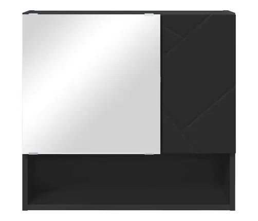 Peeglikapp Seinale Kinnitatav Must 59 X 17 X 55 Cm Tehispuit