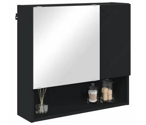 Peeglikapp Seinale Kinnitatav Must 59 X 17 X 55 Cm Tehispuit