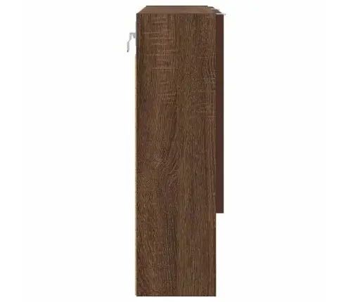 Spoguļu Skapis Brūna Ozolkoka 59 X 17 X 55 Cm Inženierijas Koks Vidaxl