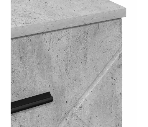 Nakts Skapītis Betona Pelēka 38 X 38 X 66 Cm Inženierijas Koks Vidaxl