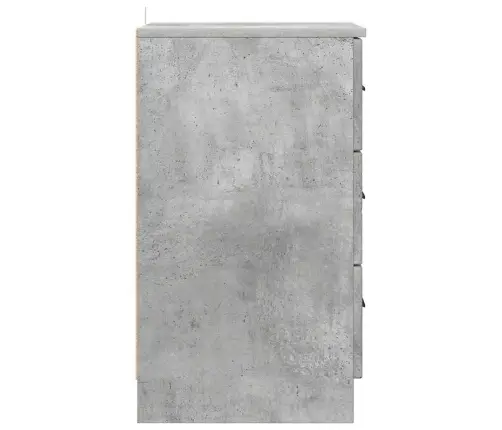 Nakts Skapītis Betona Pelēka 38 X 38 X 66 Cm Inženierijas Koks Vidaxl