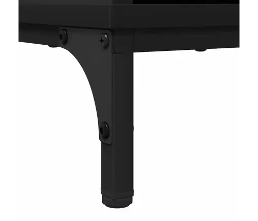 Vannitoa Kapp Uksega Must 39,5 X 36 X 88 Cm Tehispuit & Metall