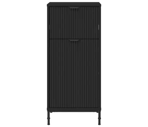 Vannitoa Kapp Uksega Must 39,5 X 36 X 88 Cm Tehispuit & Metall