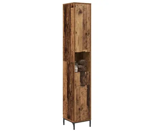 Vannas Istabas Augstais Skapis Vecs Koks 31.5 X 33 X 190 Cm Vidaxl