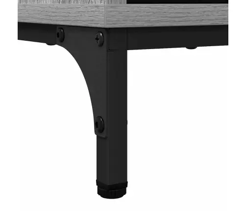 Puse Pelēka Sonomas Ozola 69.5 X 33 X 82 Cm Inženierijas Koks Vidaxl