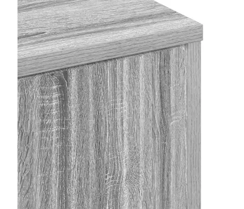 Puse Pelēka Sonomas Ozola 69.5 X 33 X 82 Cm Inženierijas Koks Vidaxl