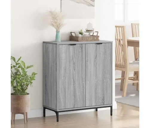 Puse Pelēka Sonomas Ozola 69.5 X 33 X 82 Cm Inženierijas Koks Vidaxl