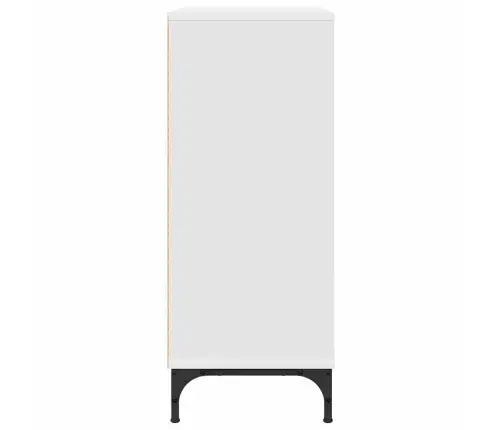 Puse Ar Atvilktni Balts 79.5 X 33 X 82 Cm Inženierijas Koks Vidaxl