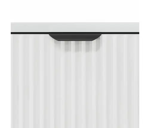 Kabalas Su Stalčių Aukštai Blizganti Balta 79,5 X 33 X 82 Cm