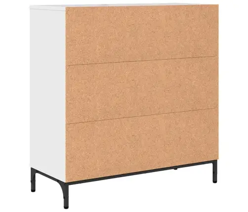 Kabalas Su Stalčių Aukštai Blizganti Balta 79,5 X 33 X 82 Cm