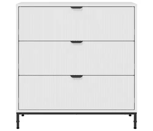 Kabalas Su Stalčių Aukštai Blizganti Balta 79,5 X 33 X 82 Cm