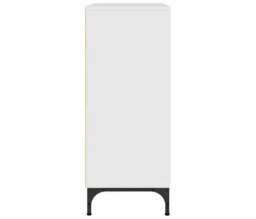 Kabalas Su Stalčių Aukštai Blizganti Balta 79,5 X 33 X 82 Cm