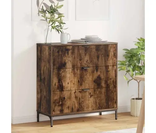 Kõide Sahtliga Suitsetatud Tamm 79,5 X 33 X 82 Cm Tehispuit