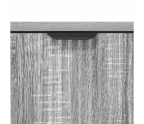 Puse Pelēka Sonomas Ozola 79.5 X 33 X 82 Cm Inženierijas Koks Vidaxl