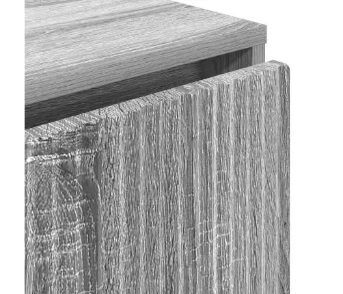 Puse Pelēka Sonomas Ozola 79.5 X 33 X 82 Cm Inženierijas Koks Vidaxl