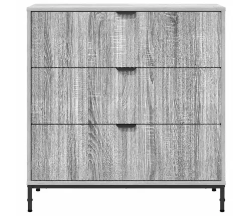 Puse Pelēka Sonomas Ozola 79.5 X 33 X 82 Cm Inženierijas Koks Vidaxl