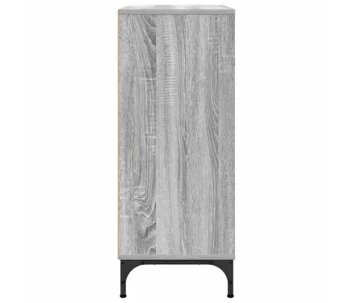 Puse Pelēka Sonomas Ozola 79.5 X 33 X 82 Cm Inženierijas Koks Vidaxl