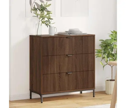 Puse Brūna Ozolkoka 79.5 X 33 X 82 Cm Inženierijas Koks Vidaxl