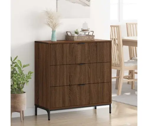 Puse Brūna Ozolkoka 79.5 X 33 X 82 Cm Inženierijas Koks Vidaxl